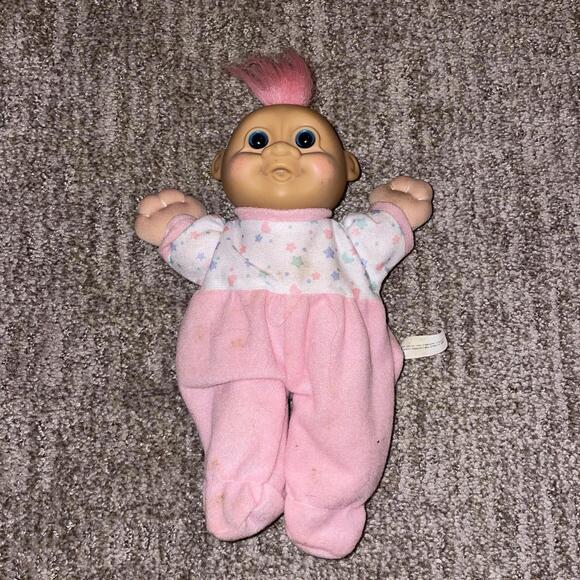 Vintage Russ Berrie Baby Troll Doll Cabbage Patch 90s Cute Plush VTG - Picture 1 of 6